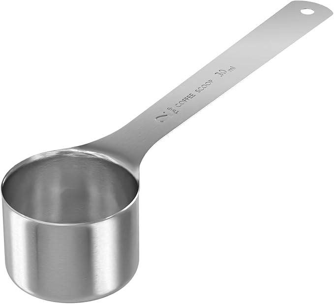 LEIFENY 1PCS 2 Tablespoon(2tbsp, 30ml, 1/8cup) Coffee Scoop, Long Handle Measuring Spoon, Stainless Steel Scooper
