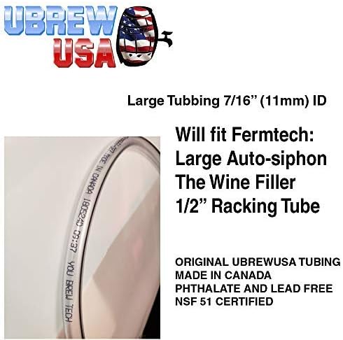 Fermtech 1/2" Large 27" Fast Flow Deluxe Siphoning Kit – Auto Siphon for Home Brewing, Beer, Wine, Mead, and Craft Brew – Includes Food-Grade Hose & Bottling Wand for Easy Transfer & Filling