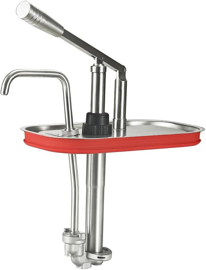 VITASUNHOW Sauce Pump Dispenser Stainless Steel Dispenser - Large Capacity Condiment Pump Dispenser Quantitative Pressure Head for Variety of Sauces (1055SX)