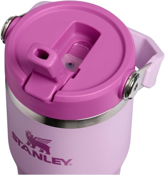 STANLEY IceFlow 2.0 Flip Straw Tumbler with Handle 14 oz | Twist On Lid and Flip Up Straw | Leakproof Water Bottle | Insulated Stainless Steel | BPA-Free | Soft Orchid