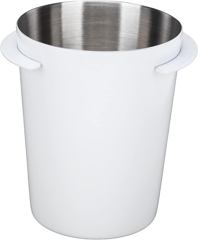 Zerodis Stainless Steel Dosing Cup, 58mm Diameter, Suitable for Coffee Machines, Coffee Powder Dispenser Tool for Home, Cafes and Milk Tea Shops (58mm White)