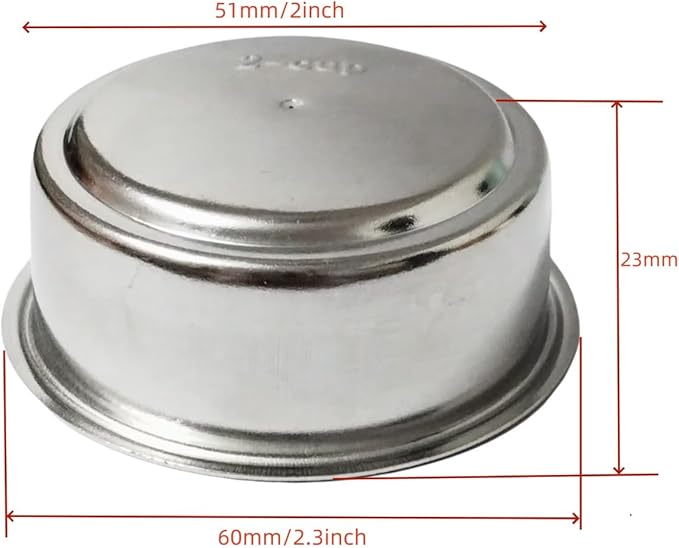 51mm Pressurized Filter Basket Stainless Steel Coffee Filter, for Portafilter Machines Espresso Machine Parts Compatible - Dual Wall Filter Basket （2 Cups Capacity）