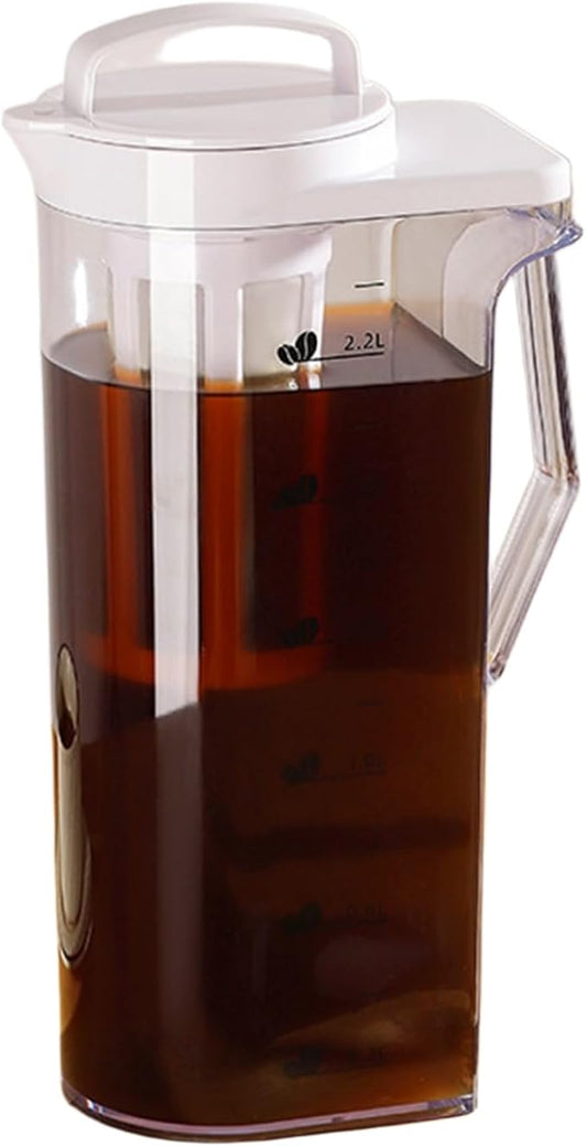 Cold Brew Coffee Maker Airtight Pitcher with Leak Free Lid Cold Brew Maker with Silicone Handle Large Size One Size