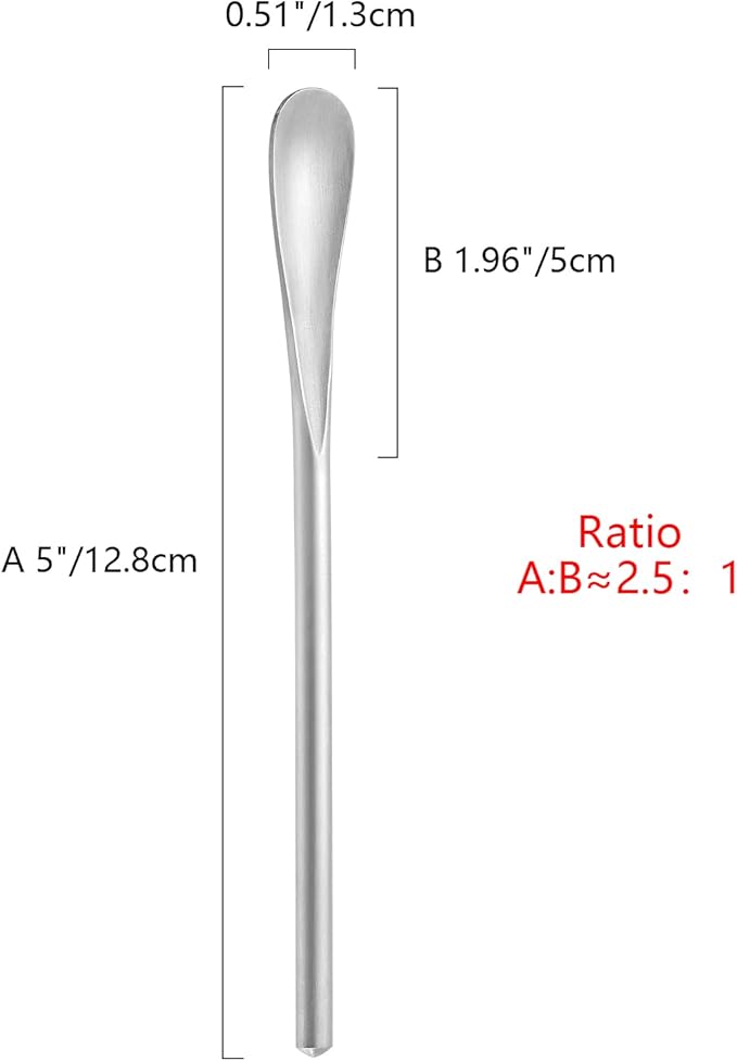 16-Pack 5" / 12.8cm Stainless Steel Long Handle Stirring & Mixing Spoon – Reusable Bar Tool for Coffee, Tea, Iced Drinks & Cocktails