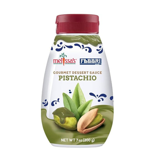 Fabbri Gourmet Dessert Sauce, Pistachio flavor, Flavoring sauce for Ice Cream, Desserts and hot and cold Beverages, Made in Italy, 7.9oz bottle (Pistachio)
