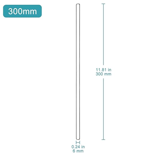 stonylab Glass Stirring Rods, 11.81 Inch Long Borosilicate Glass Rods Stirrers Sticks with Rounded Ends Solid Glass Stick for Lab Kitchen Science, 8-Pack