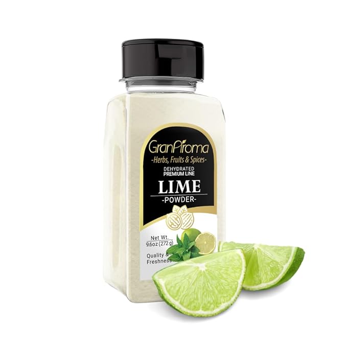 GranAroma Lime Powder, 9.6 oz, Sour & Flavorful, Water Soluble