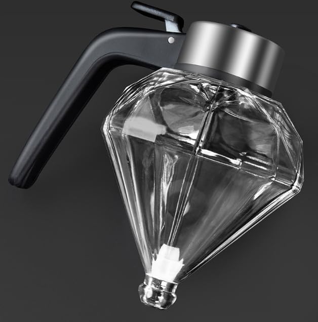 Diamond-Shaped Glass Honey Dispenser Bottle, Syrup and Suitable for Olive Oil Diamond-shaped Glass Honey Dispenser