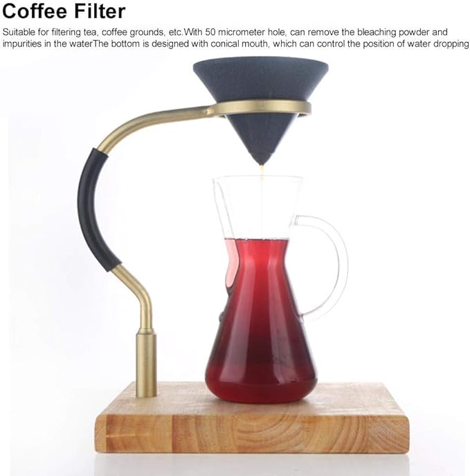 Fdit Cone Shape Coffee Filter Alumina Ore Coffee Dripper Filters for 1-4 Cup Ceramic Pour Over Coffee Dripper Non-Porous for Home & Office Coffee Enthusiast and Baristas