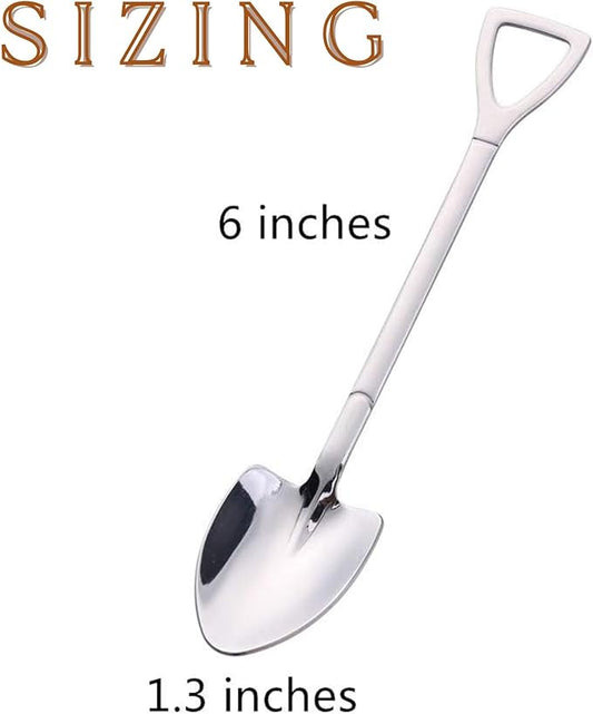 Custom Personalized Ice Cream Spoons Engraved Your Idea,Text,Massage in the Stainless Steel Coffee Spoon Customize Awesome Ice Cream Shovel Engraved Spoon (Shovel spoon)