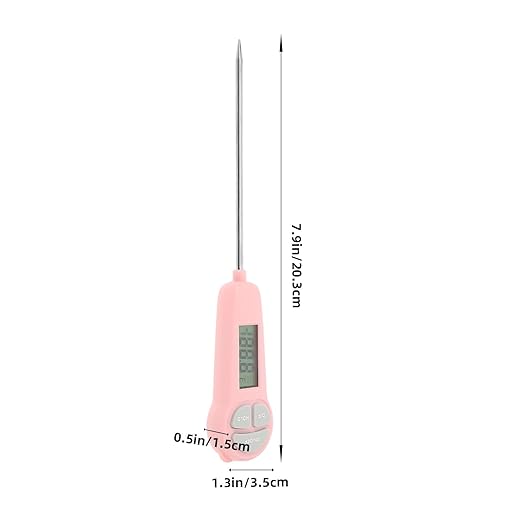 NUOBESTY Digital Meat Thermometer Instant Read Cooking Thermometer 50℃~300℃ for Food Kitchen Use (Pink)