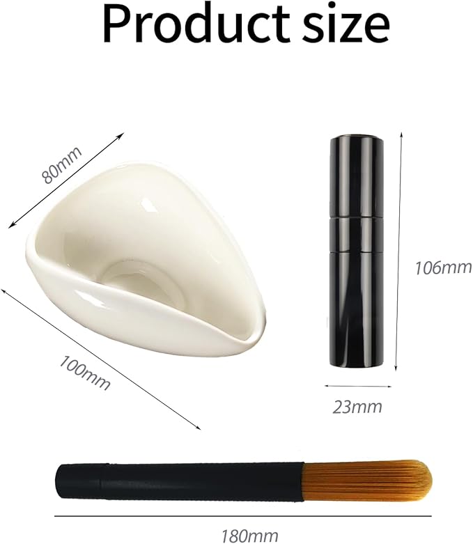 Set of 3 Coffee Dosing Cup Coffee Bean Dosing Cup and Coffee Brush For Ceramic Single Dosing Tray and Bristles Wood brush for Coffee Espresso Machine Cleaning
