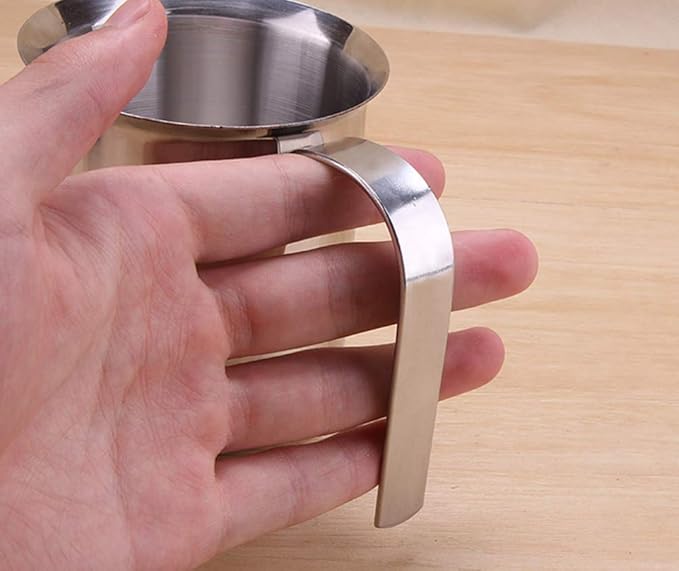 304 Stainless Steel Double-layer Manual Foamer for Milk Coffee, etc. (14 oz)