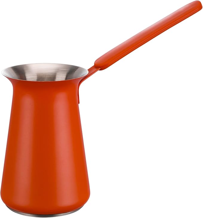 UNISWEET Turkish Coffee Pot - Coffee Maker, Briki Greek Turkish Pot, Arabic Tea Pot, Cezve/Ibrik Coffee Pot for Stovetop(400 ml,Serves 5)