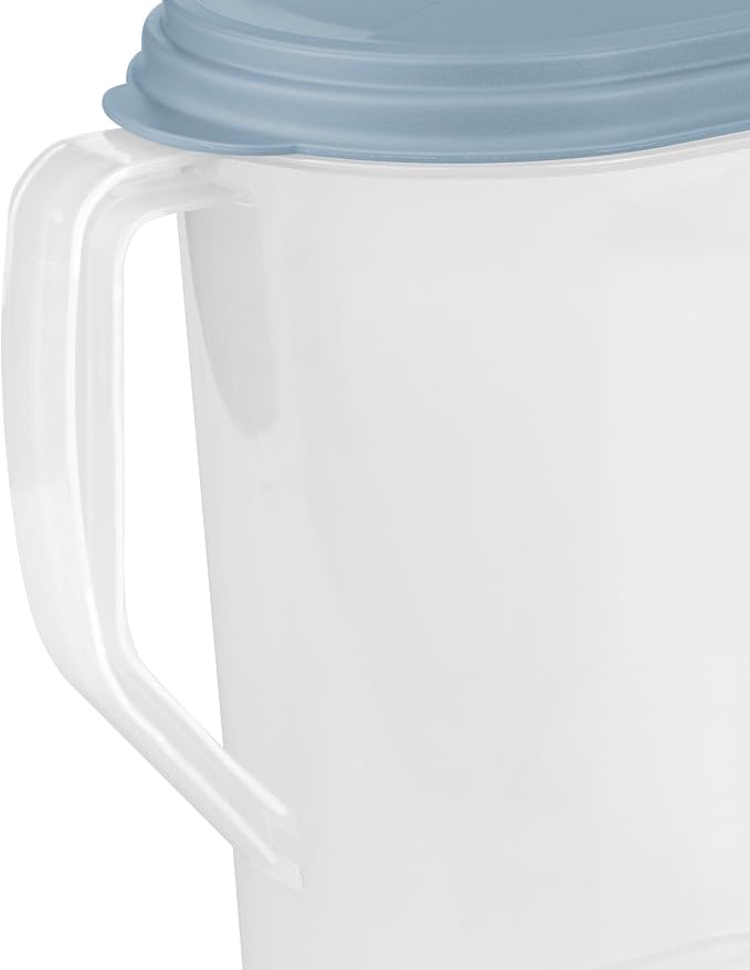 Sterilite Plastic Hinged Pitcher with Comfort Grip Handle, 1 Gallon, 12 Pack