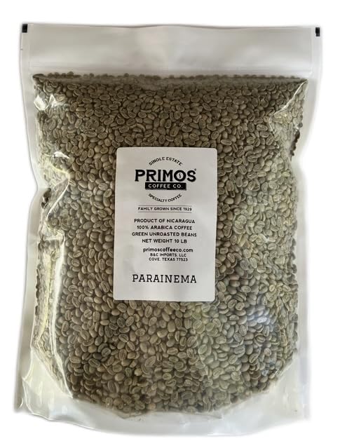 10 Lb, Single Origin Unroasted Green Coffee Beans, Specialty Grade From Single Nicaraguan Estate, Direct Trade (Parainema Varietal)