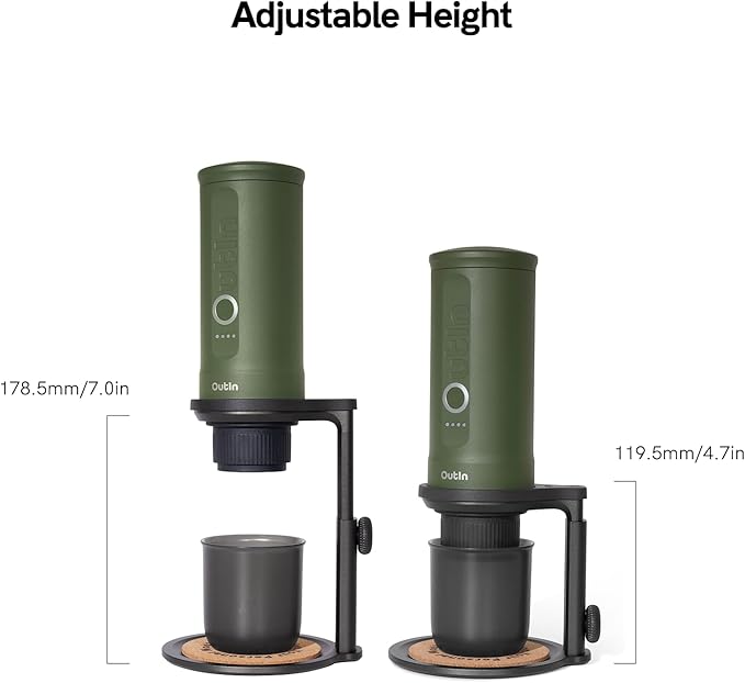 OutIn Detachable Universal Coffee Stand with Cork Pad,Portable Espresso Machine Stand,Pour Over Coffee Stand Easy to Carry