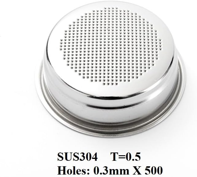51mm Non Pressurized Filter Basket, Single Cup Sieve for 51mm Portafilter, 10 Grams of Powder Capacity