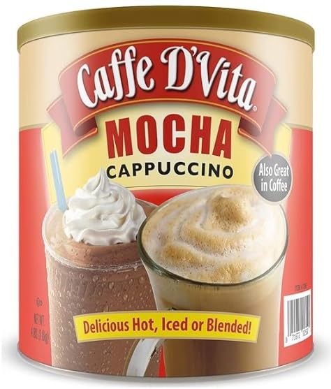 Mocha Cappuccino Mix - Instant Cappuccino Mix, Gluten Free, No Cholesterol & Trans Fat, 99% Caffeine Free, Mocha Mix - 4 lb. can (64 oz.)