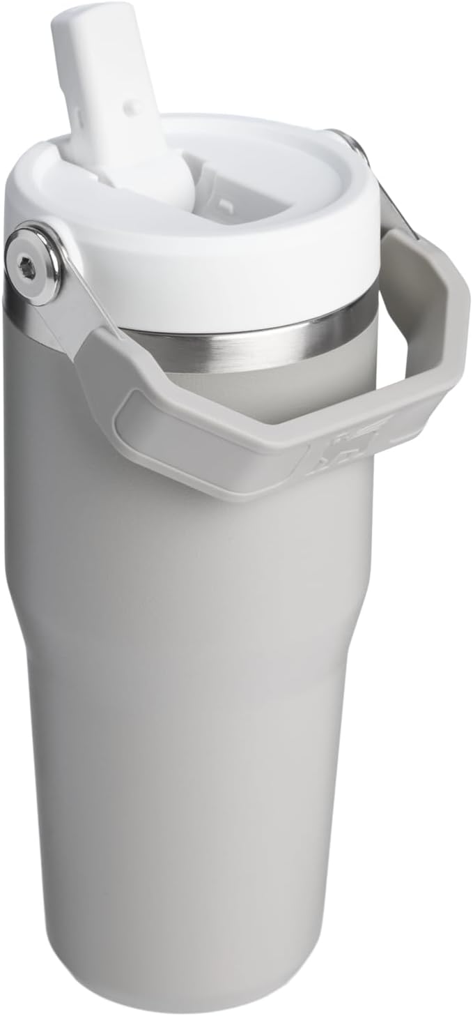 STANLEY IceFlow 2.0 Flip Straw Tumbler with Handle 14 oz | Twist On Lid and Flip Up Straw | Leakproof Water Bottle | Insulated Stainless Steel | BPA-Free | Ash