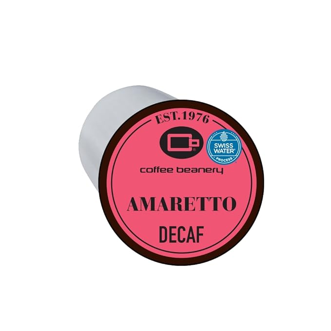 Amaretto Decaf Coffee Pods by Coffee Beanery | 48ct Bulk Medium Roast Arbica Coffee