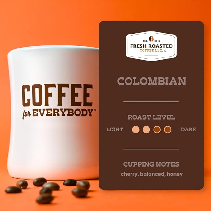 Fresh Roasted Coffee, 100% Colombian, Medium Roast, 96 Pods for K Cup Brewers