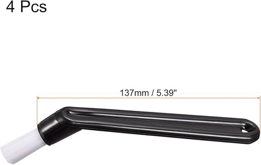 MECCANIXITY Coffee Machine Brush, 5.39" Length Nylon Head Black for Cleaning Espresso Machines, Grinders Pack of 4