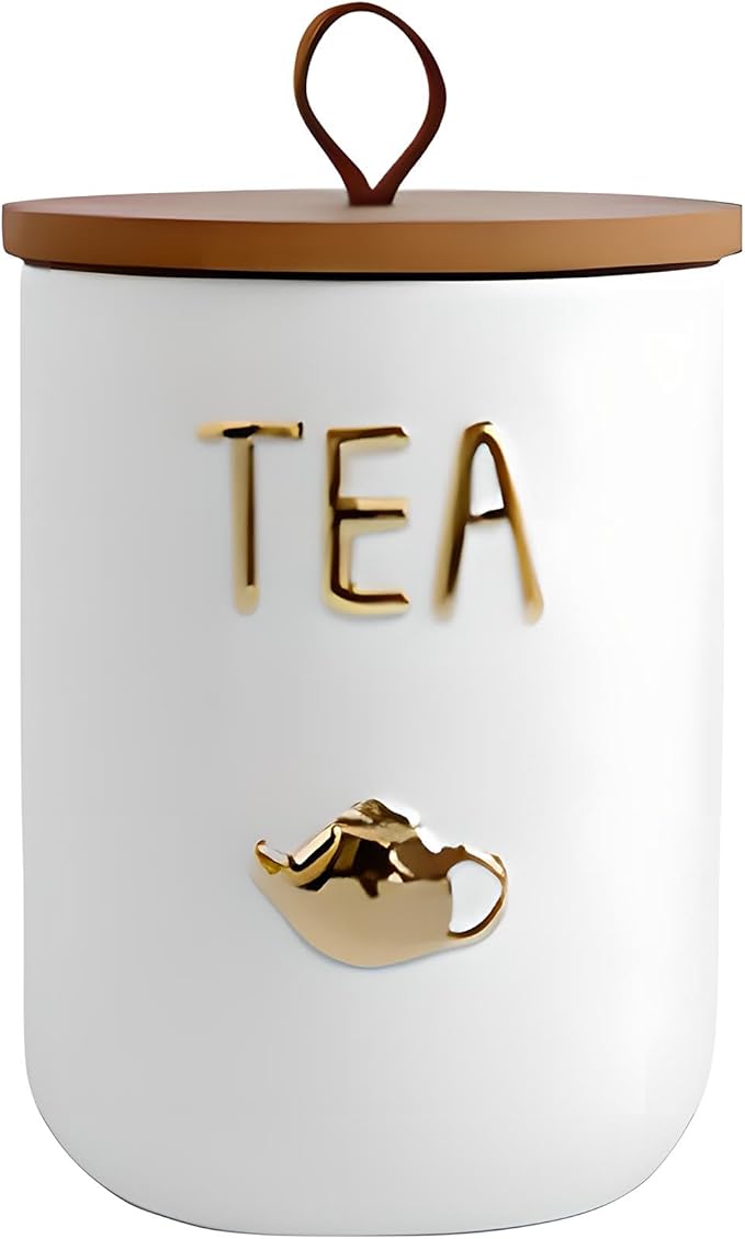 jessie 27oz Ceramics Coffee Canisters with Airtight Seal Bamboo Lid Silicone,Coffee Bean Storage for Kitchen Countertop,Food Storage Jars for Coffee Bean Ground Coffee (Tea)
