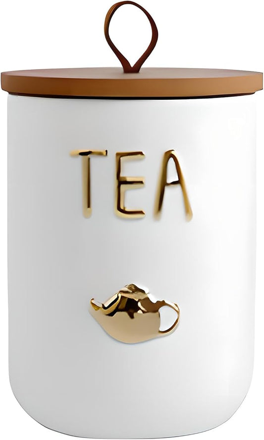 jessie 27oz Ceramics Coffee Canisters with Airtight Seal Bamboo Lid Silicone,Coffee Bean Storage for Kitchen Countertop,Food Storage Jars for Coffee Bean Ground Coffee (Tea)