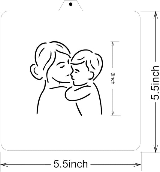 Reusable PYO Cookie Stencil Paint Your Own Custom Design Unique Cookies Stencils Creates Custom Coloring Pages Designs, Perfect for Kids, Parties, and Bakers.Detailed Designs (Mother's Day)