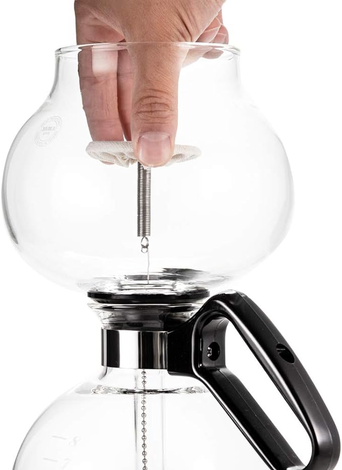 Yama Glass 8-Cup Stovetop Siphon Coffee Maker, 24 Oz Vacuum Brew, Heat-Resistant Borosilicate Glass