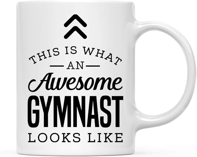 Andaz Press 11oz. Ceramic Coffee Tea Mug Thank You Gift, This is What an Awesome Gymnast Looks Like, 1-Pack, Birthday Christmas Gift Ideas Coworker Him Her, Includes Gift Box