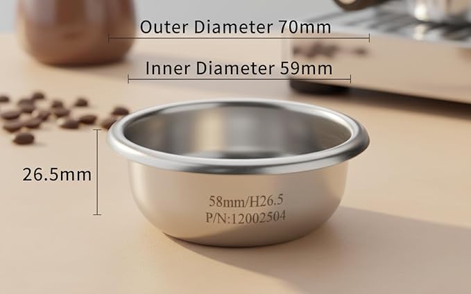 58mm Espresso Filter Basket 18g – Convex Bottom Sweet Espresso Basket, 556 Holes Slow Flow, Universal Stainless Steel, Compatible with La Marzocco, Futurmat, DEC