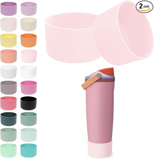 2PCS Silicone Boots for Owala 30oz & 40oz FreeSip Sway Bottles & Tumblers – Non-Slip, Scratch-Resistant, Stability Enhancer for Owala Accessories (Sugar High)