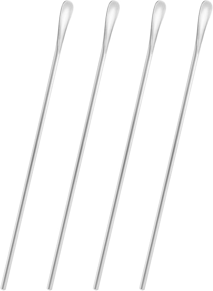 10 inch/258mm Stainless Steel Long Coffee Spoon Stirring/Stir Stick,Drink Stirrer Mixing Spoon,Coffee Stirrer Cocktail Stick Reusable,Long Skinny Teaspoon Stirring,Iced Tea Spoon,Bar Spoon