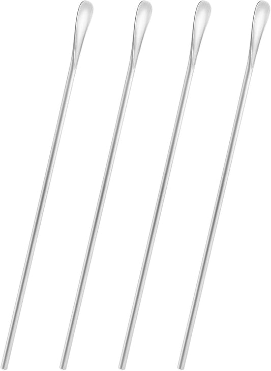 10 inch/258mm Stainless Steel Long Coffee Spoon Stirring/Stir Stick,Drink Stirrer Mixing Spoon,Coffee Stirrer Cocktail Stick Reusable,Long Skinny Teaspoon Stirring,Iced Tea Spoon,Bar Spoon