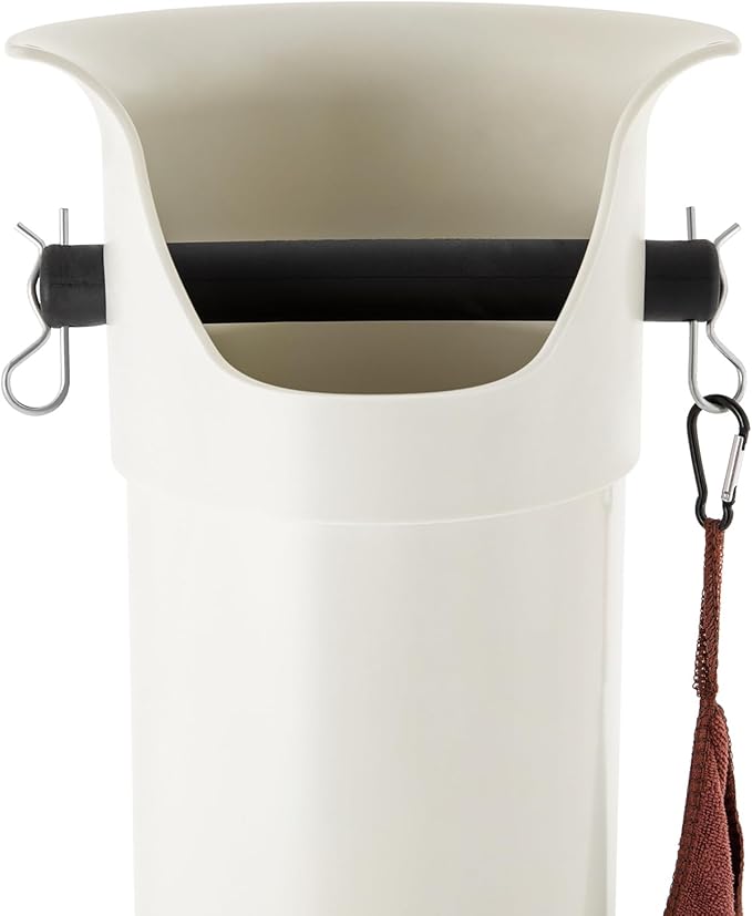 Professional Coffee Knock Box – Large Capacity, Durable Heat-Resistant Espresso Grounds Bin with Quiet Knock Bar, Detachable Lid & Stable Base for Home, Café, Barista