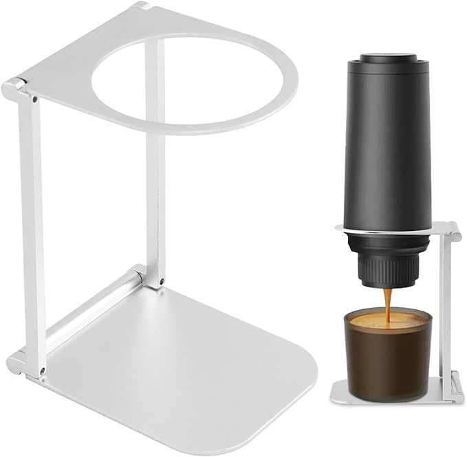 Pour over Dripper Stand,Foldable Espresso Machine Stand,Aluminum Coffee Dripper Holder Rack for Home Travel Camping Hiking Pour Over Coffee Portable Espresso Coffees Maker(Grey,Size:12.3*9.5*7.7CM)