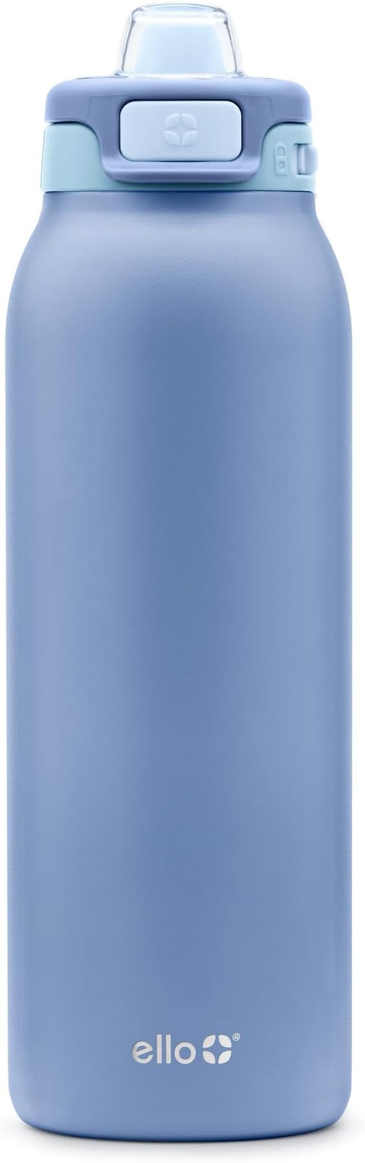 Ello Pop & Fill Insulated Stainless Steel Water Bottle with Quick Fill Lid, Leakproof Locking, Sip or Chug Spout, BPA-Free, Double Wall Vacuum Insulated for Sports, Travel & School- 22oz / 32oz / 40oz