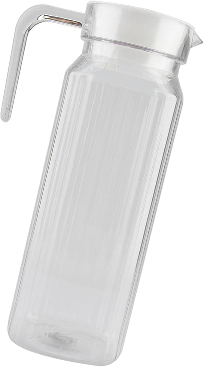 34 oz Acrylic Pitcher with Lid and Spout,1100ml Hot/Cold Water Jug for Iced Tea Pitcher for Coffee, Juice and Iced Tea Beverage Carafe with Lid (1100ml)