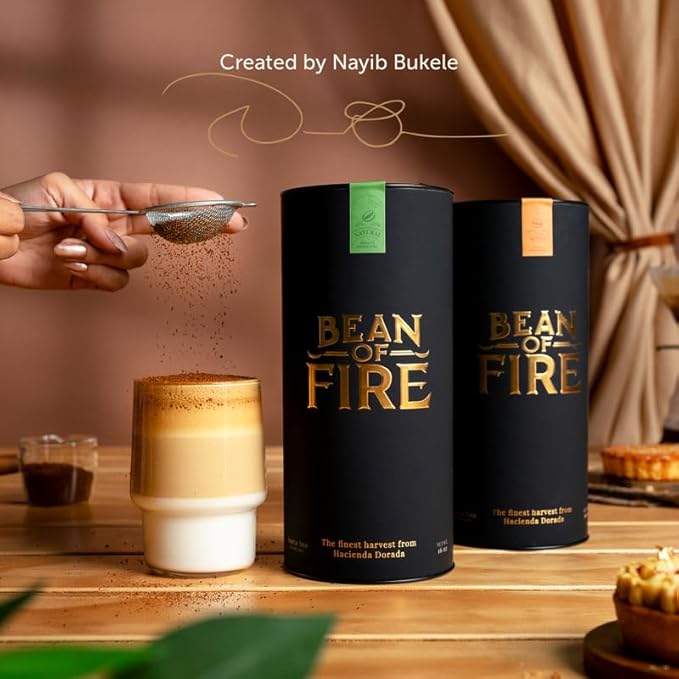 Bean of Fire El Salvador Red Bourbon Honey Ground Coffee – Medium Roast, Single Origin Specialty, Smooth & Fruity Cup (16 oz)