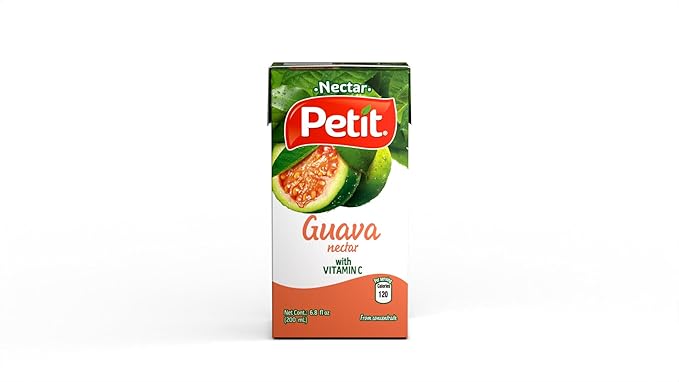Petit Guava Nectar, 200 ml (Pack of 24) – Refreshing Tropical Fruit Beverage