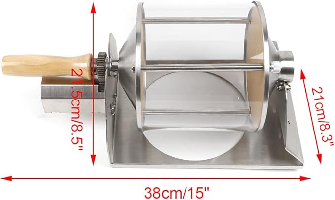 Uphilltool Coffee Bean Roaster, 400g/0.88lbs Coffee Bean Baker Gas Burner Roasting Machine Peanuts Pine Nuts Roaster for Camping RV Outdoor Use