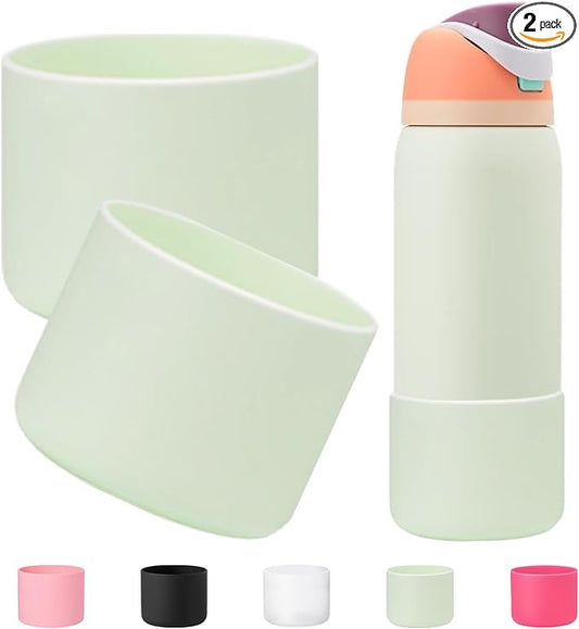 2-Pack Silicone Boot for Owala 32 oz Water Bottles, Boots for Owala Protective Sleeve Anti-Slip Rubber Bottom, Compatible with FreeSip/Twist/Flip Stainless Steel Bottles 32 oz Accessories,BPA Free