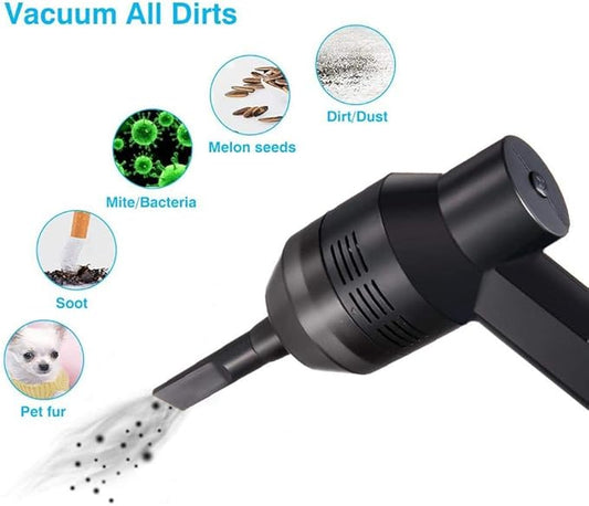 NEW Cordless Mini Vacuum Cleaner,Portable Computer Vacuum for Car Laptop Sewing Machine Keyboard Vac USB Desk Crumbs Hairs Dust Cleaners