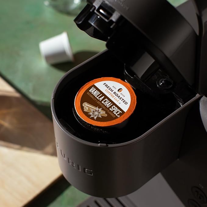 Fresh Roasted Coffee, Vanilla Chai Spice, Flavored Coffee Pods, K-Cup Compatible, 24 Count