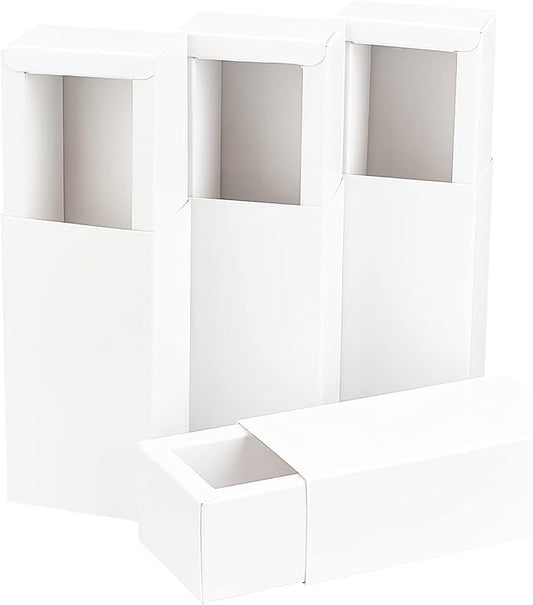 BENECREAT 16PCS White Kraft Packaging Drawer Box 4x2x1.4 Inch Cardboard Present Box for Lipstick, Small Perfume Essential Oil Bottle