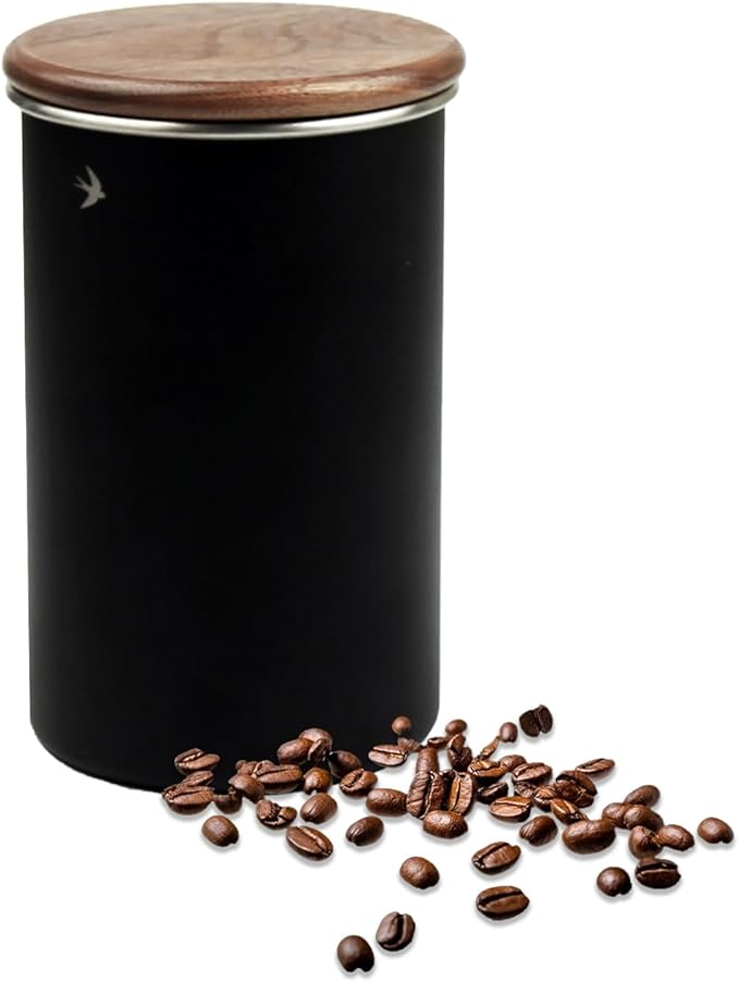 550ml Airtight Coffee Jar Stainless Steel Coffee Storage Container Suitable for Storing Coffee Powder and Coffee Beans