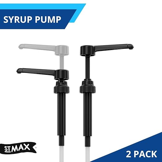 Coffee Syrup Pump Compatible with Torani 24 oz - 25 onces/Monin 1Liter Bottle/Davinci 750ml Bottles - Multipurpose Soap Oil Dispenser Pumps Set of 4 (2 Pack)