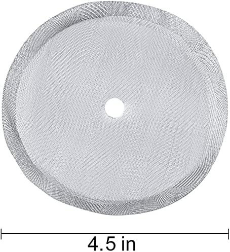 Secura French Press Replacement Screens, Stainless Steel Reusable Mesh Filter for 50 Ounce, 1.5 Liter, 12 Cup Coffee Press, 4 Pack